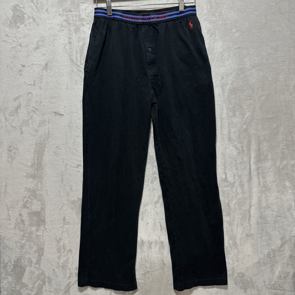 Polo Ralph Lauren Sleepwear Pants Men's M 32-34 Black Elastic Waistband